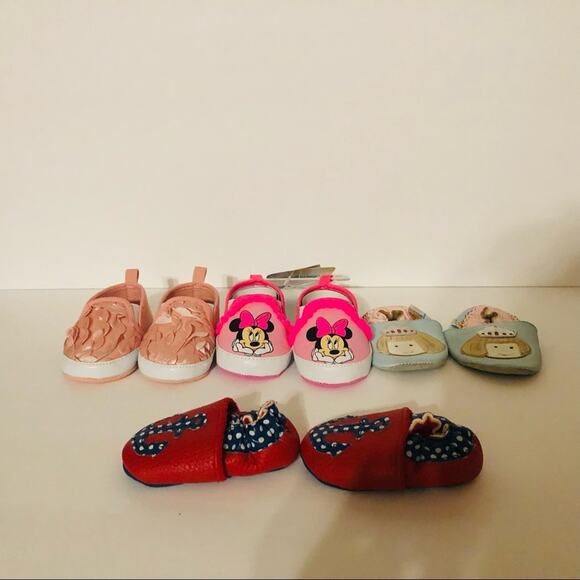 3-6 mos Baby Shoe Bundle- Judanzy, Disney, Rising Star, Ministar - Picture 10 of 12